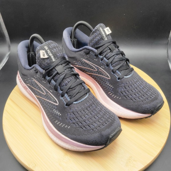 Brooks Shoes - Brooks Glycerin 19 Womens Running Shoes Black Rose Gold 1203431B074 Size 9